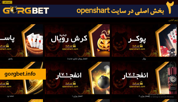 2 بخش اصلی در سایت openshart